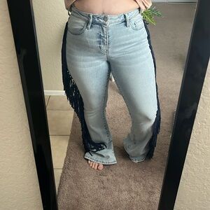 Idyllwind fringe denim size 8